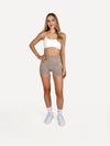 Zestaw spodenki SHAPE beżowe + top SHAPE biały