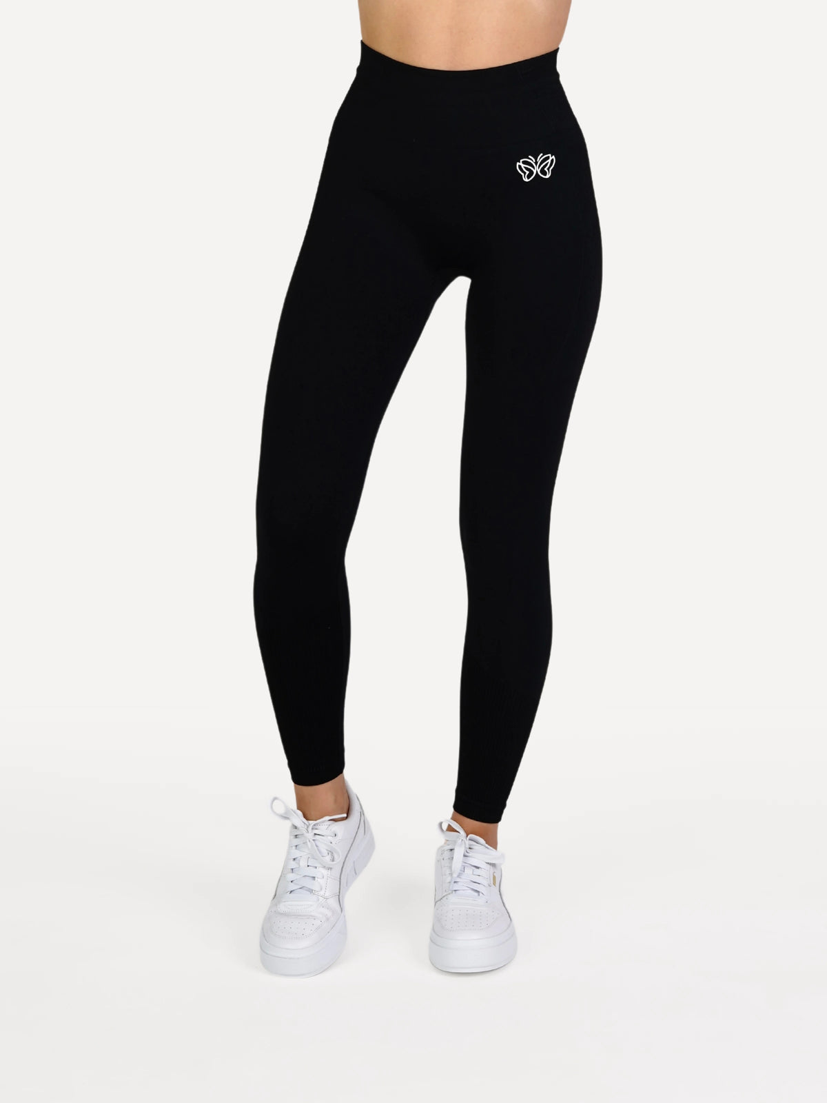 Legginsy bezszwowe VIBRANT czarne