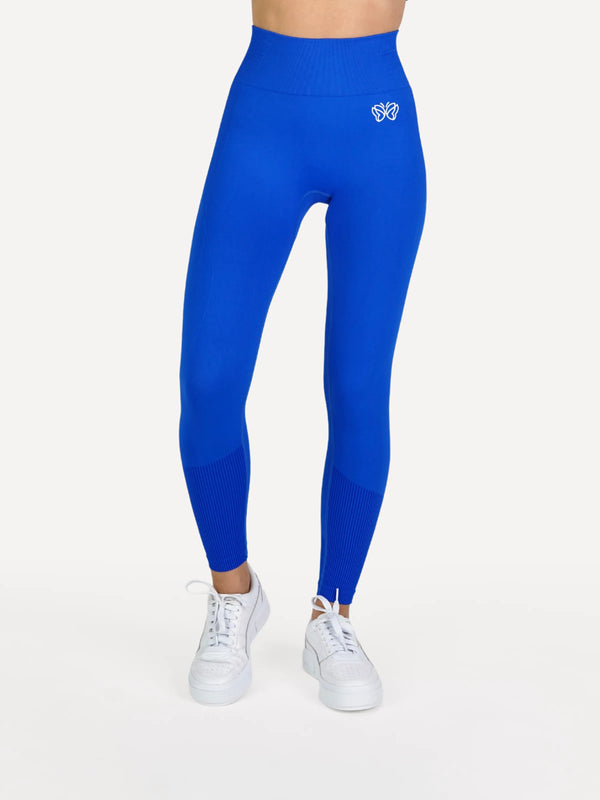 Legginsy bezszwowe VIBRANT kobaltowe
