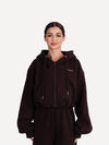 Rozpinana bluza dresowa CLOUD espresso brown