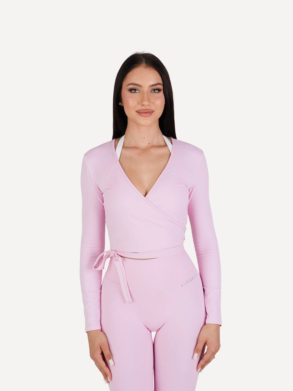 Top wiązany PILATES ERA pink