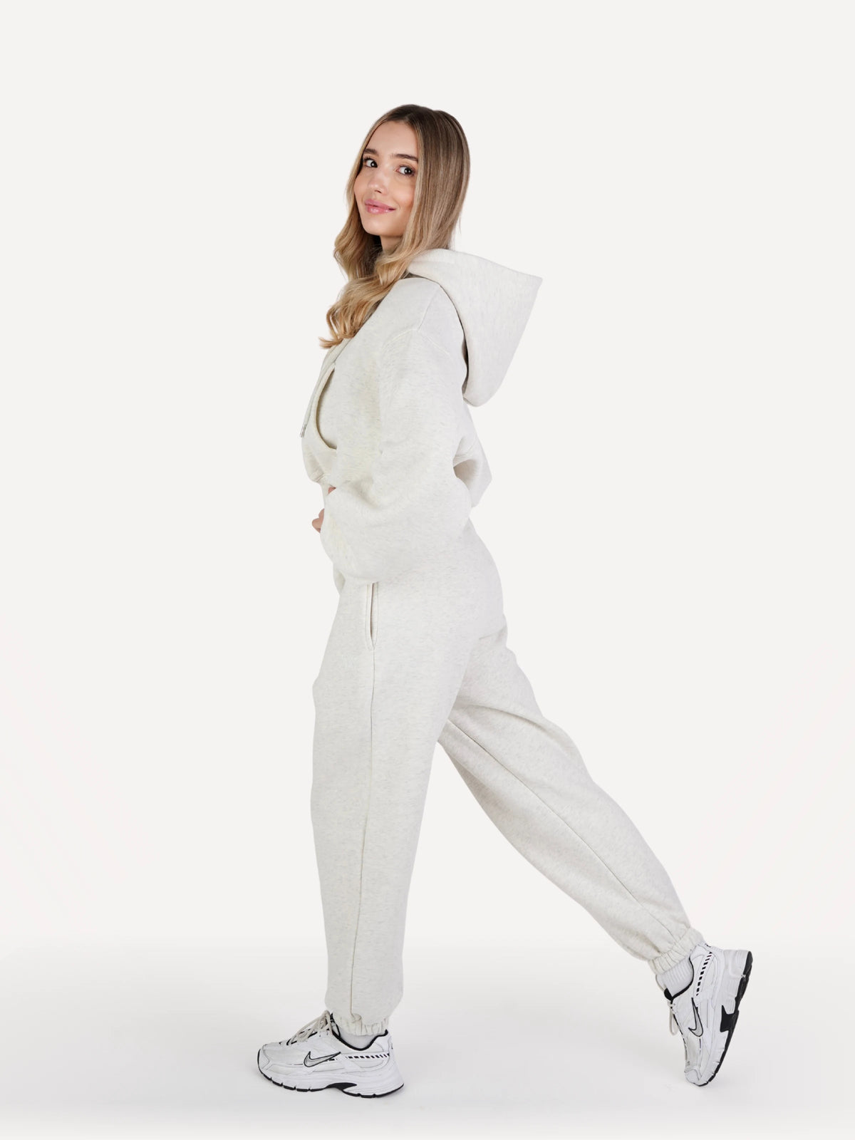 Zestaw rozpinana bluza + spodnie dresowe CLOUD grey melange
