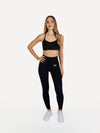 Zestaw legginsy bezszwowe + top LUXE czarny