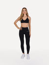 Zestaw legginsy + biustonosz ICONIC czarny