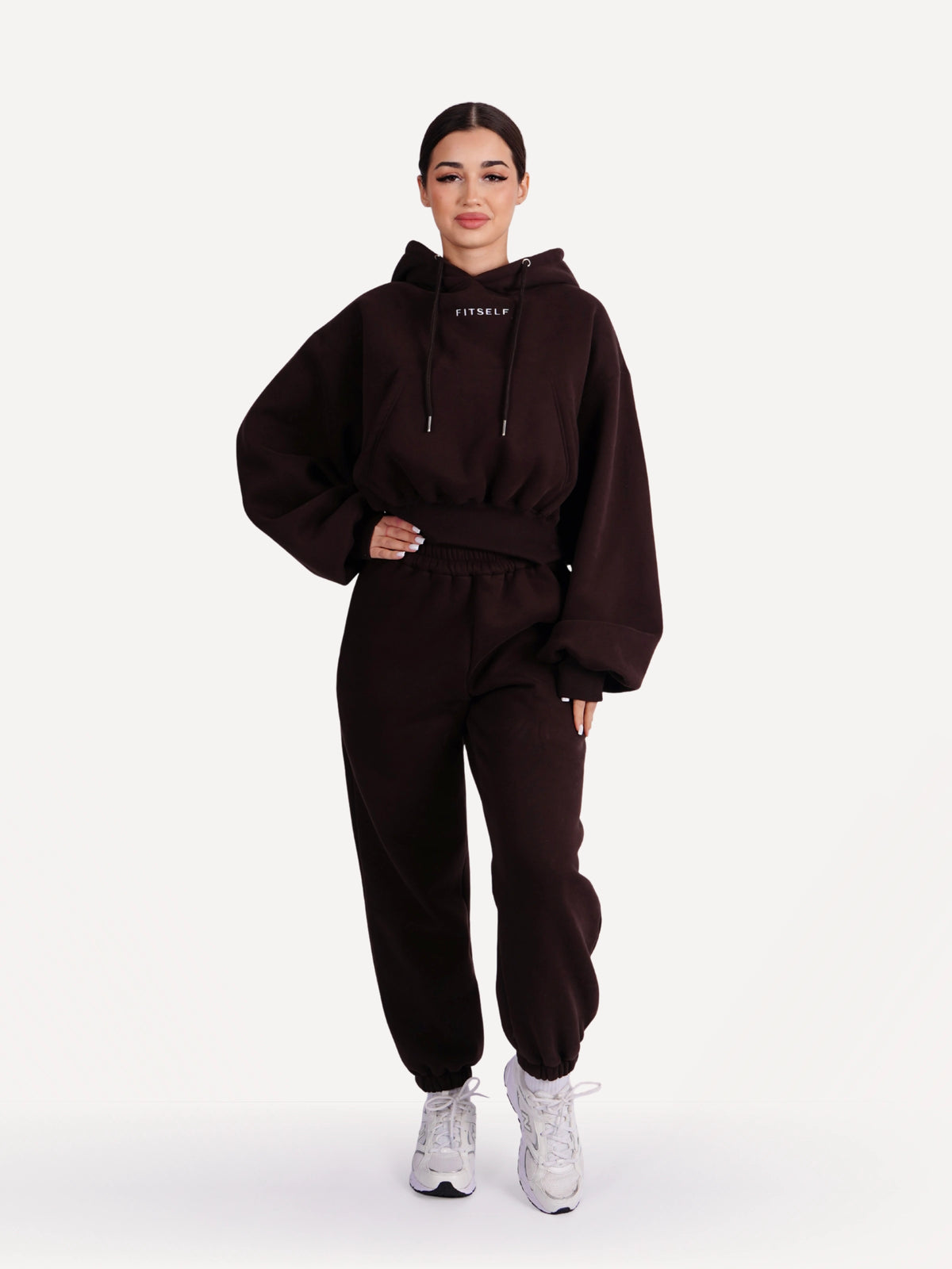 Zestaw bluza + spodnie dresowe CLOUD espresso brown