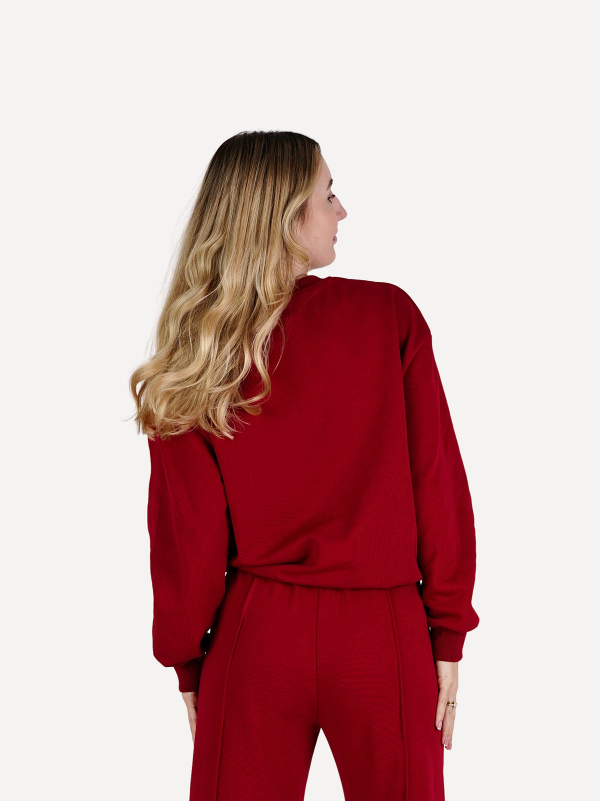 Bluza dresowa COMFY burgundowa