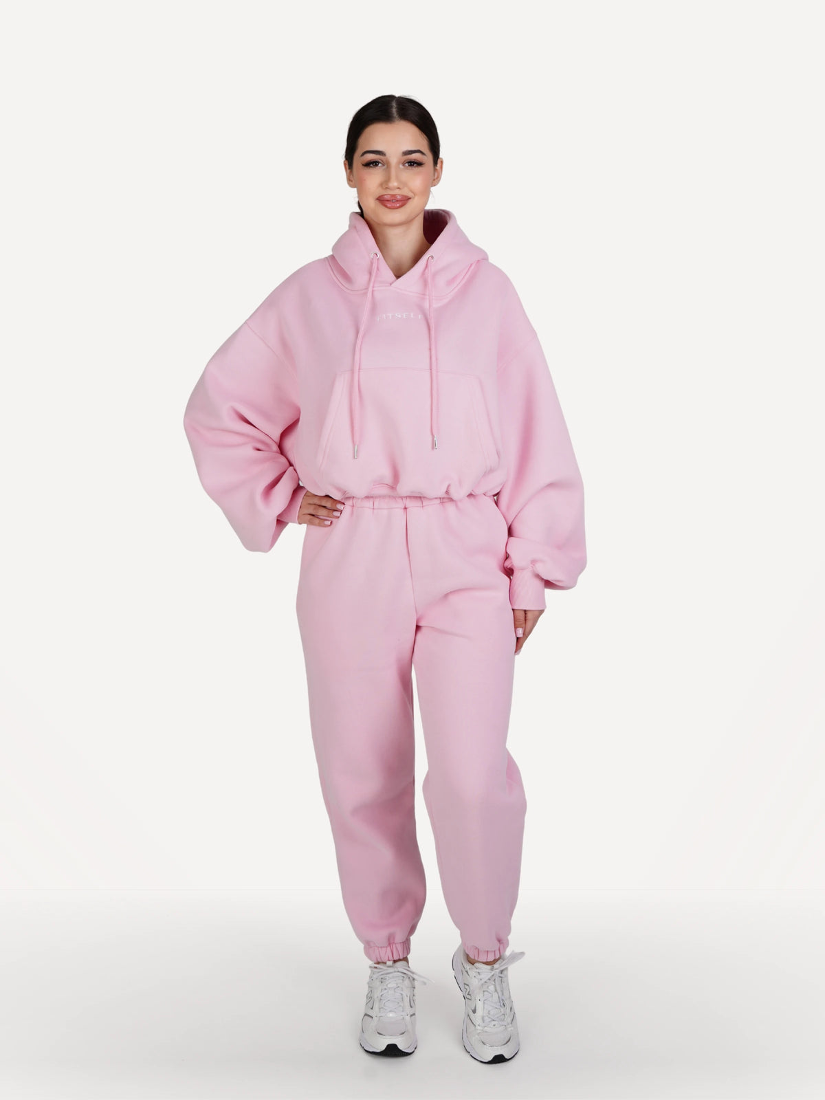 Zestaw bluza + spodnie dresowe CLOUD baby pink