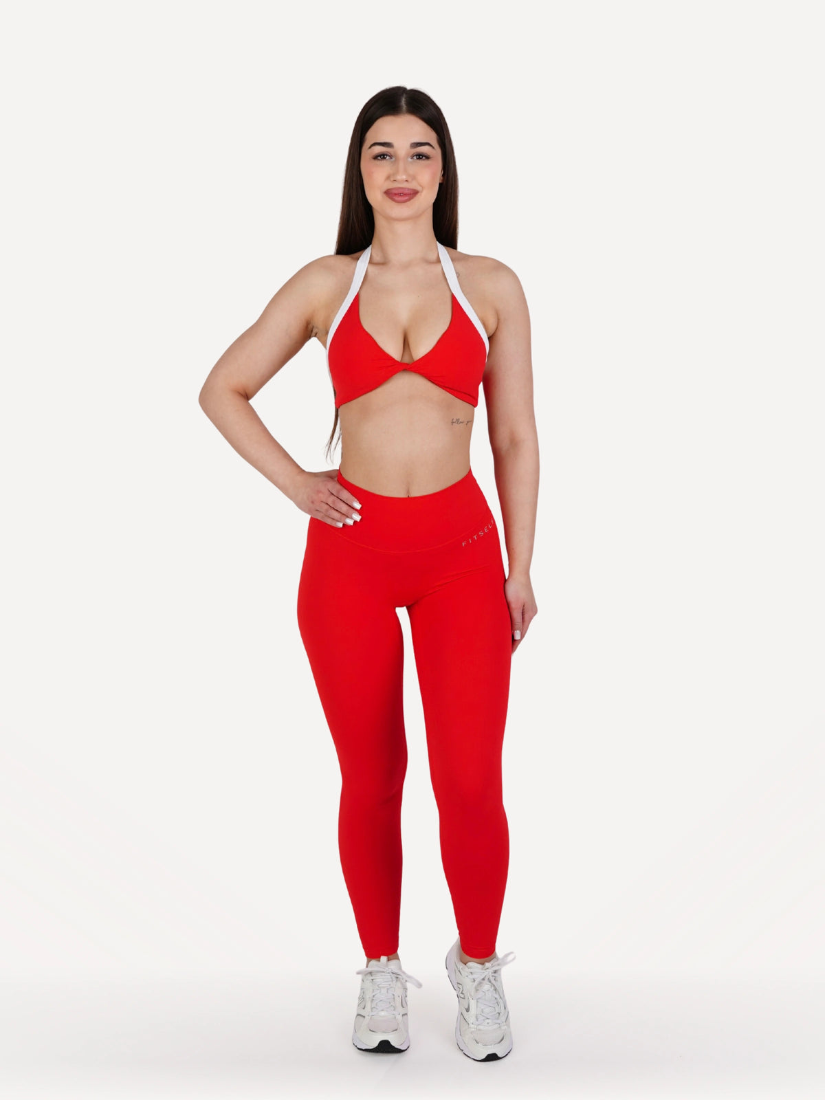 Zestaw legginsy + biustonosz MUSE spicy red