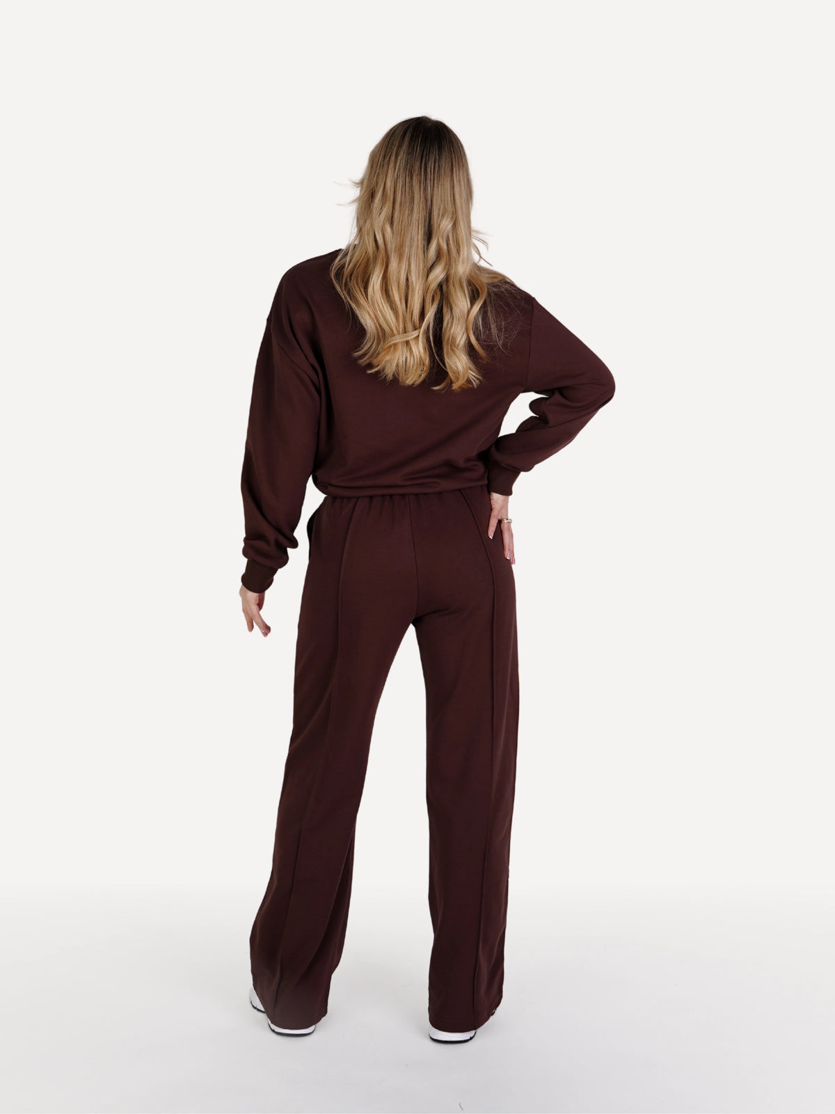 Zestaw bluza + spodnie dresowe COMFY brązowe