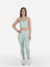 Zestaw legginsy + biustonosz sportowy ZEN mint green